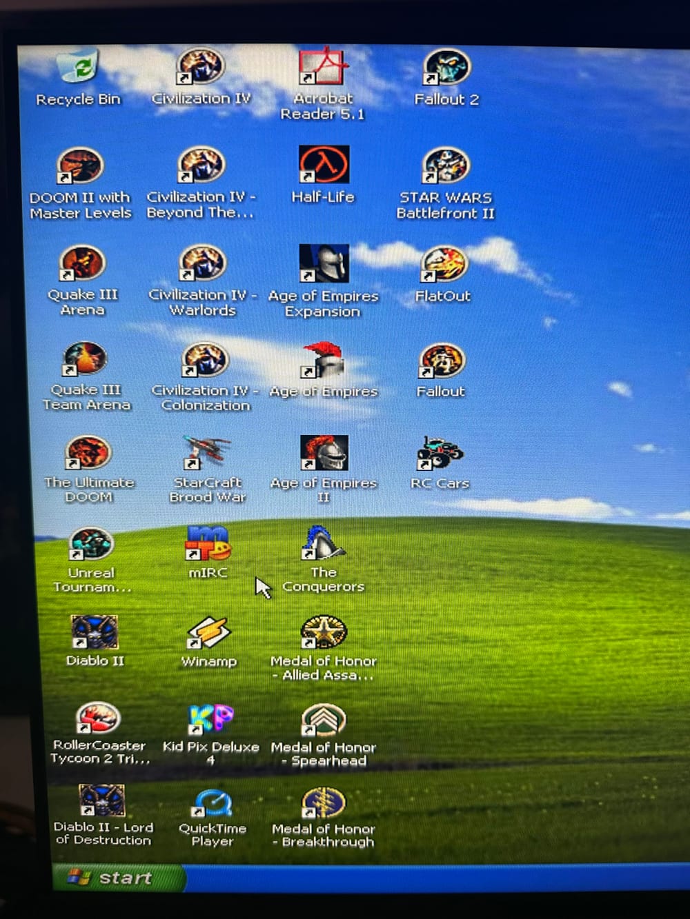 A Windows XP desktop