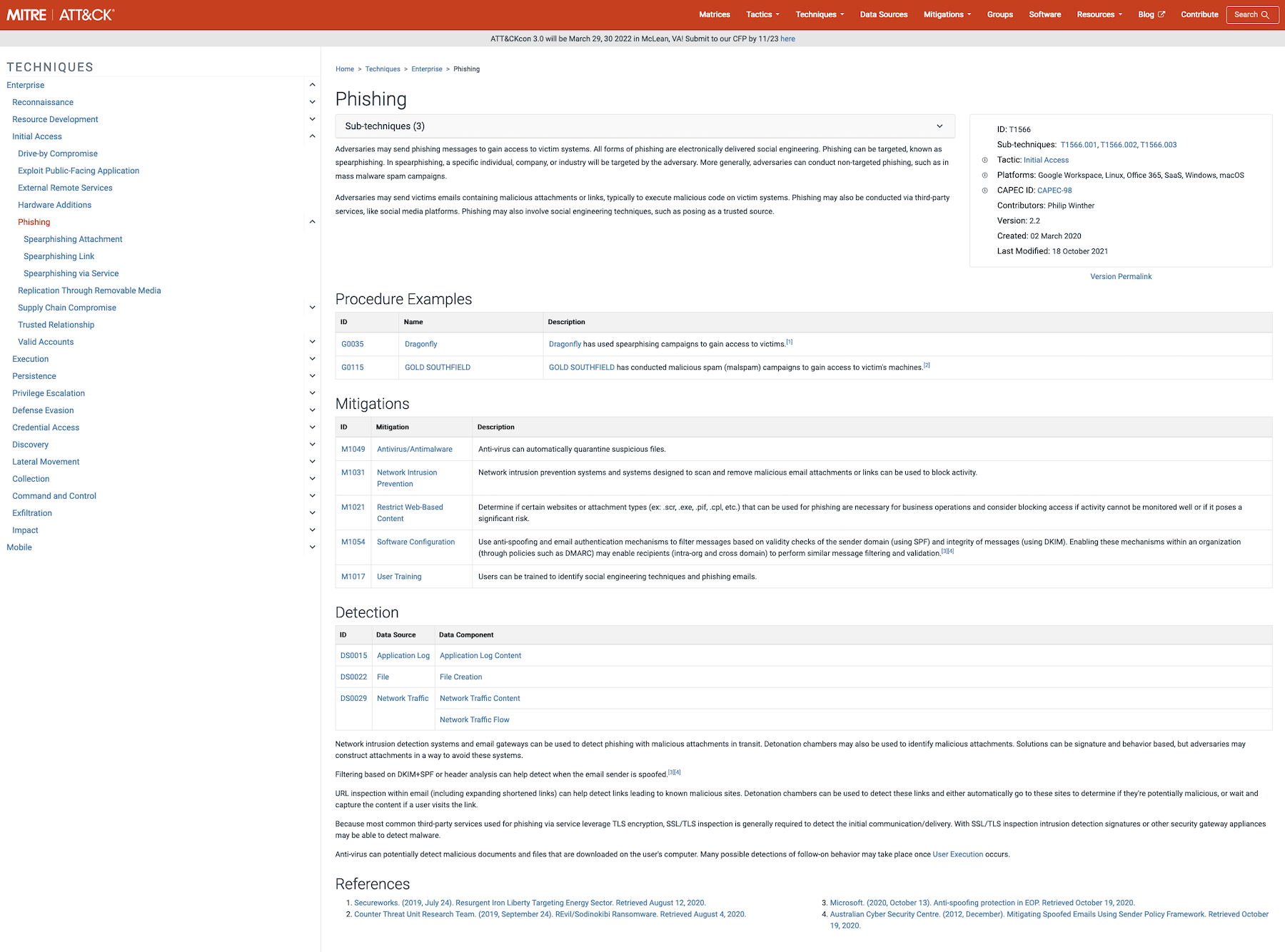 MITRE ATT&CK Example