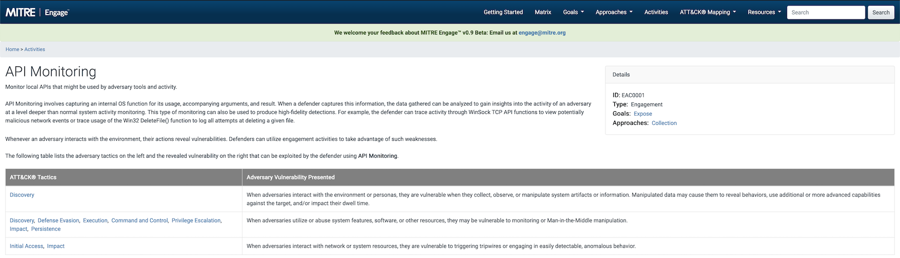 MITRE Engage Example