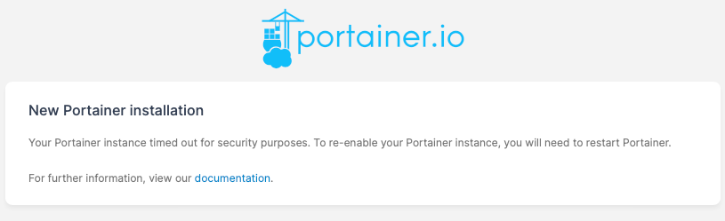 Portainer timeout